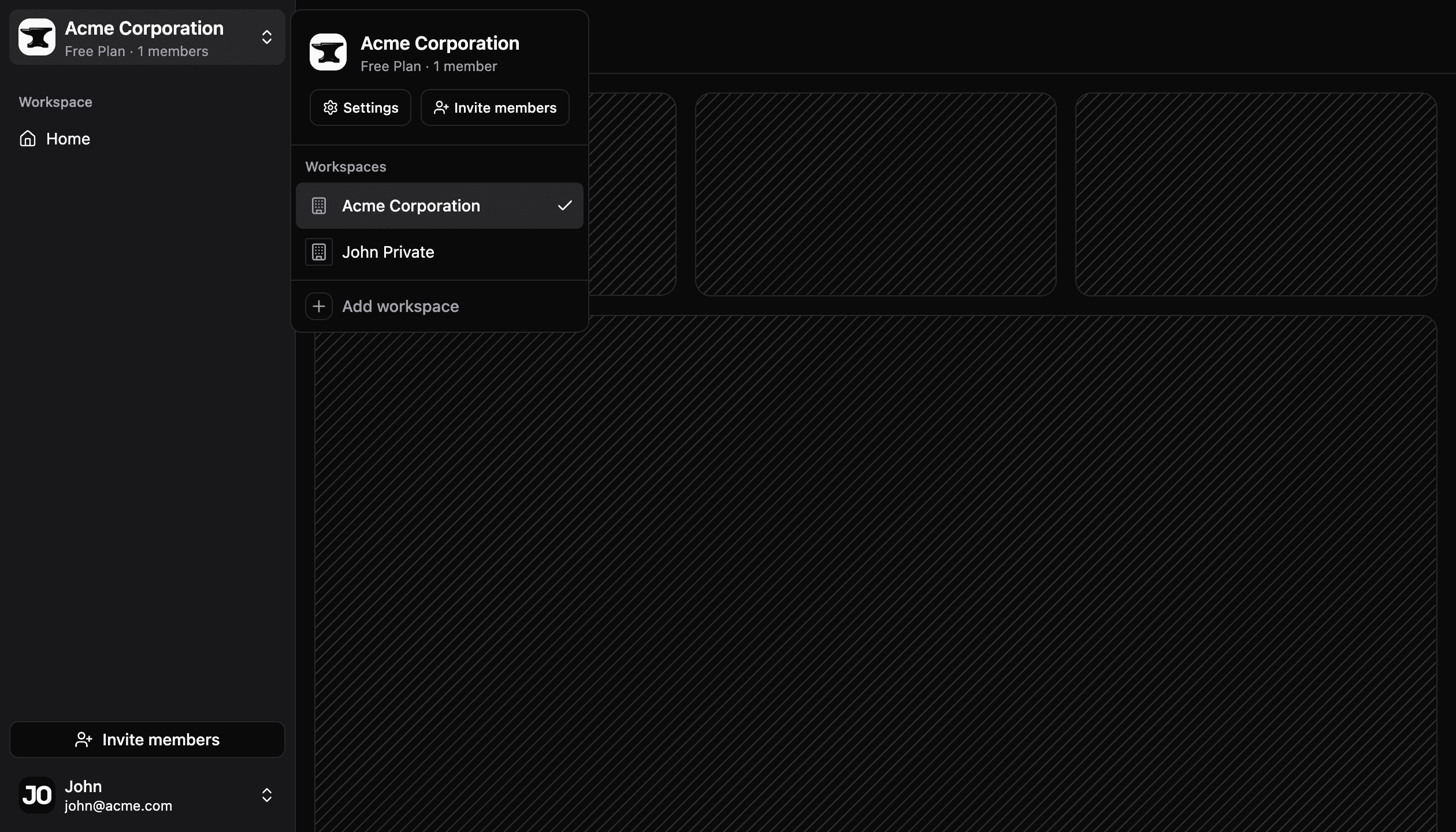 Dashboard screenshot